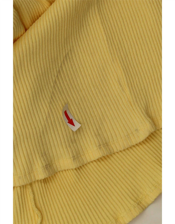 Zara Robe Maxi Femme UK 12 Jaune Moyen