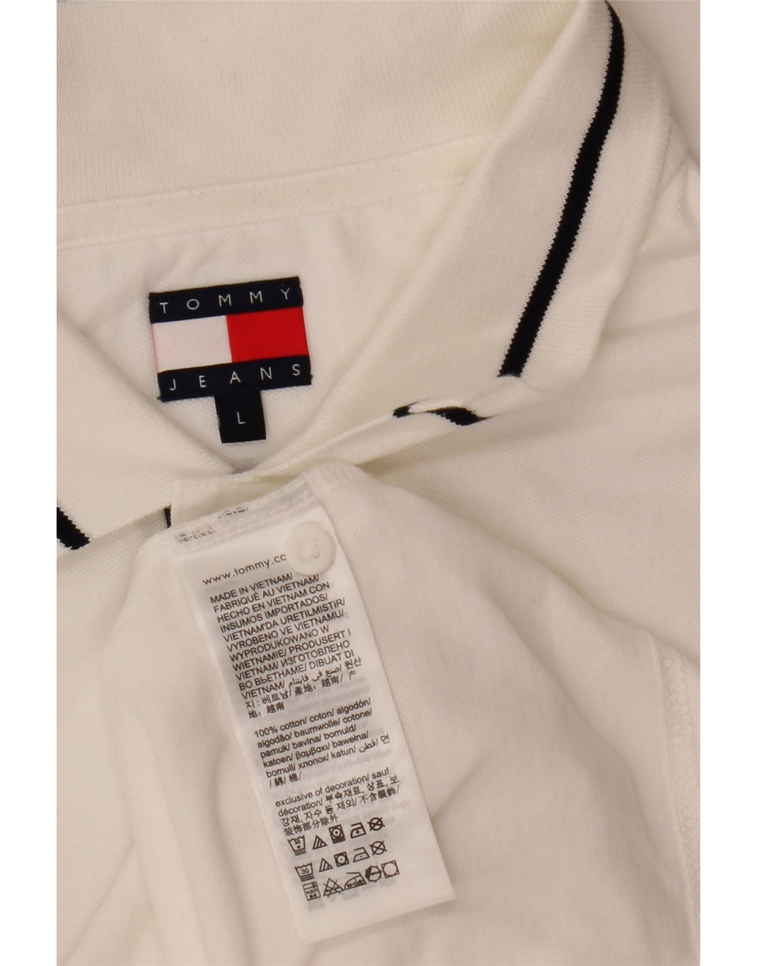 Tommy Hilfiger Polo Homme Grand Blanc Coton