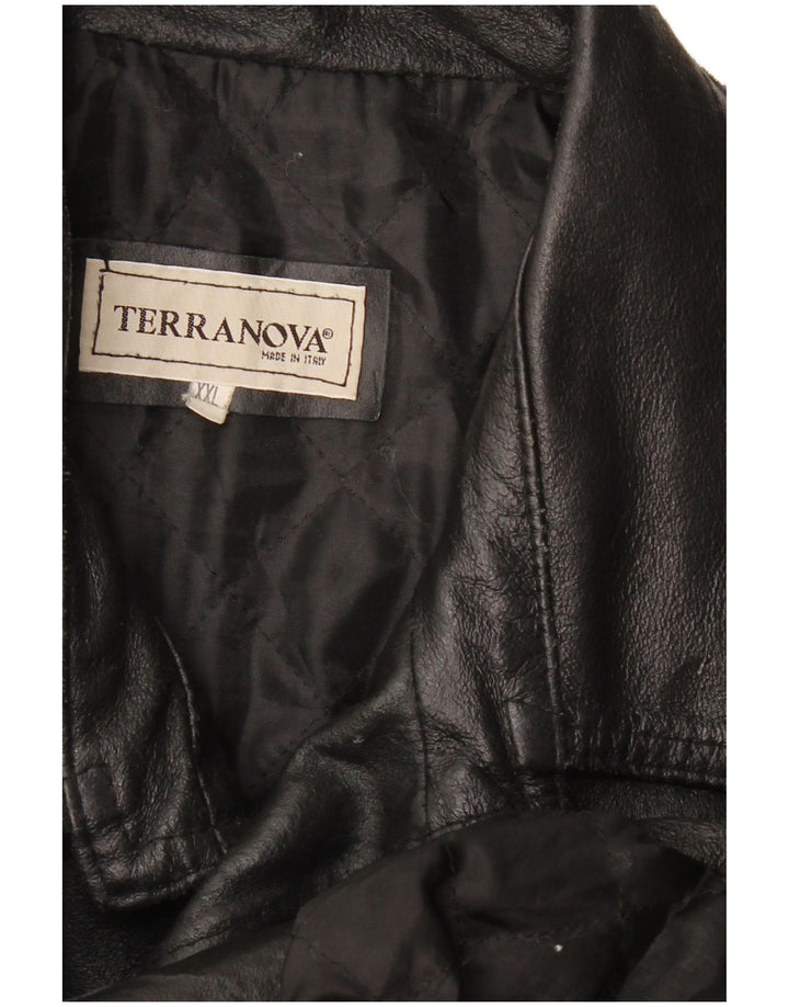 Terranova Veste en cuir pour femme UK 20 2XL Noir