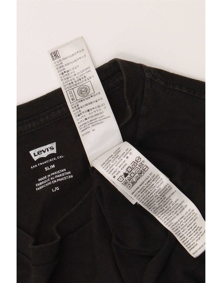 Levi's T-Shirt Slim Fit Homme Noir Coton
