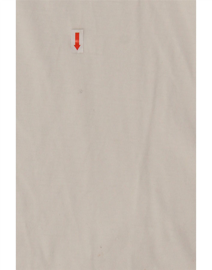 NIKE Mens T-Shirt Top UK 39/41 Medium White Cotton
