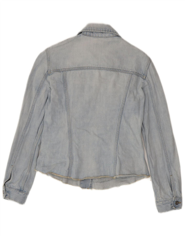 Calvin Klein Jeans Veste en jean pour femme UK 10 Petit coton bleu