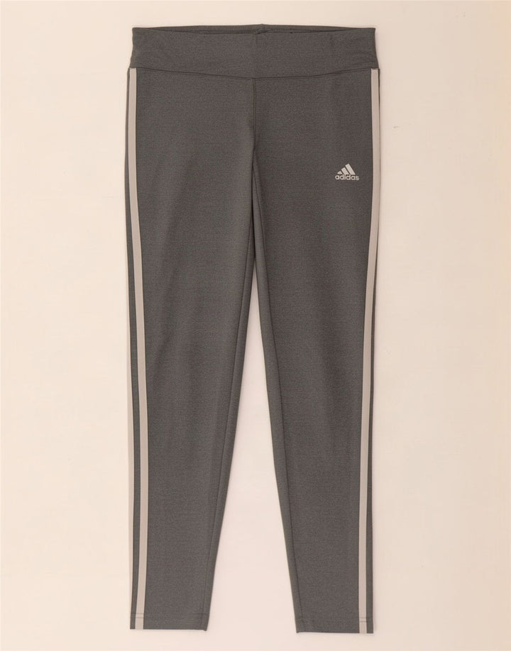 Adidas Climalite Leggings UK 8/10 Petit Gris Polyester