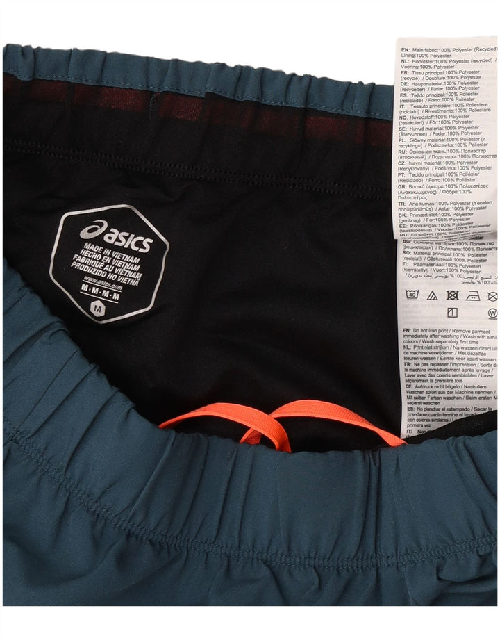 Asics Short de Sport Graphique Homme Bleu Marine Moyen Polyester