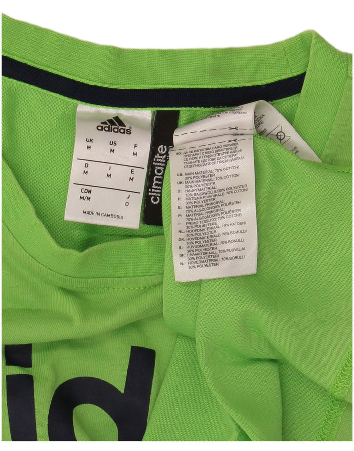 ADIDAS T-Shirt Climalite Graphic Homme Vert Moyen Coton