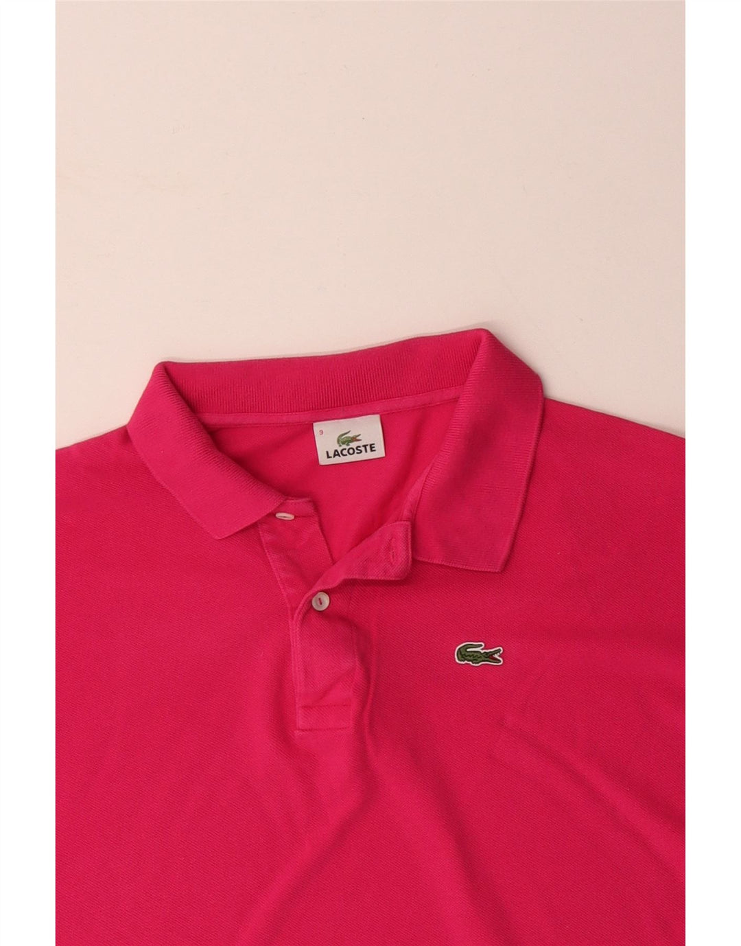 LACOSTE Polo Homme Taille 9 5XL Rose Coton