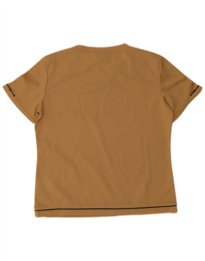Lotto T-Shirt Femme Top UK 44 Large Beige Polyester