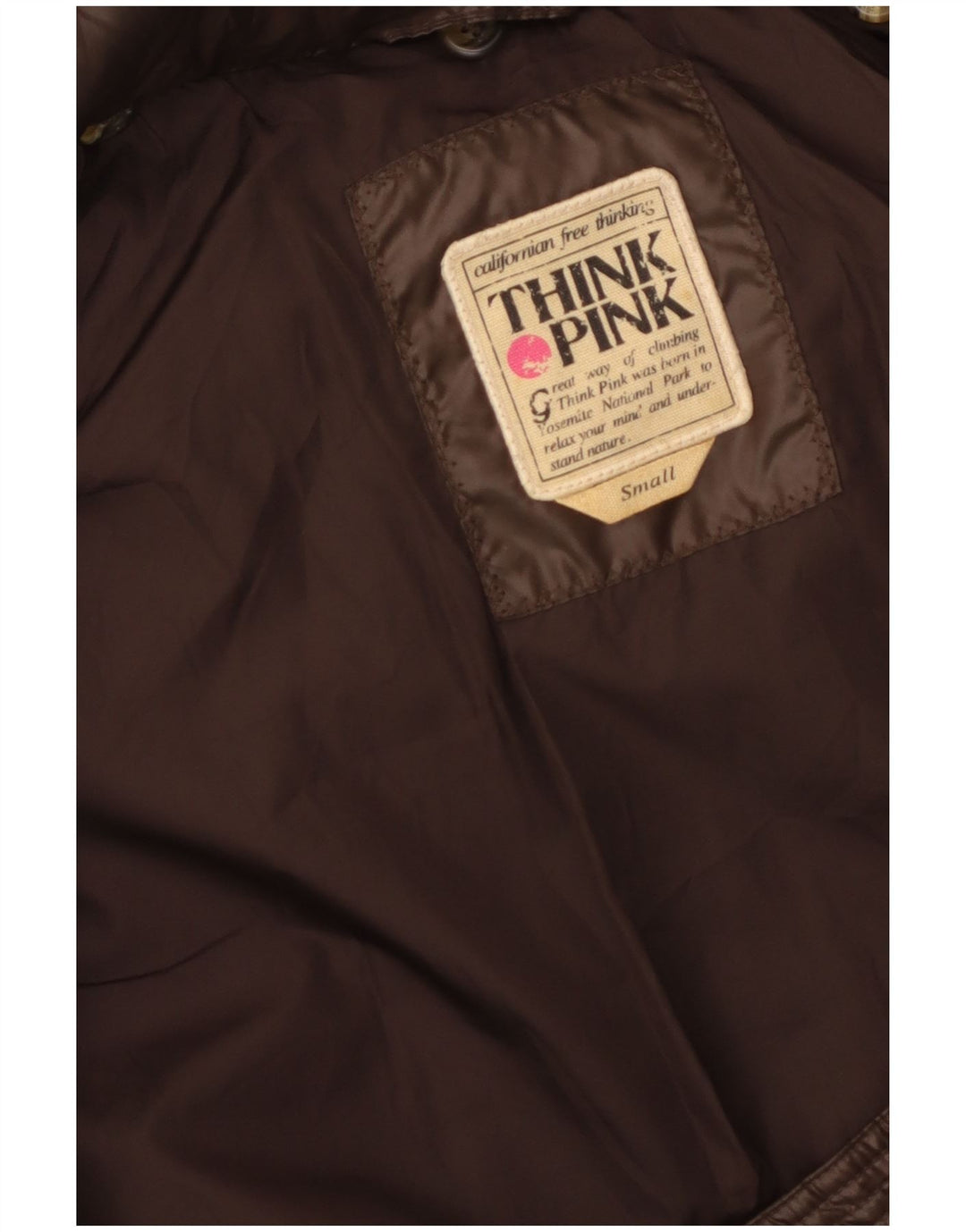 Think Pink Manteau rembourré à capuche pour femme UK 10 Small Marron