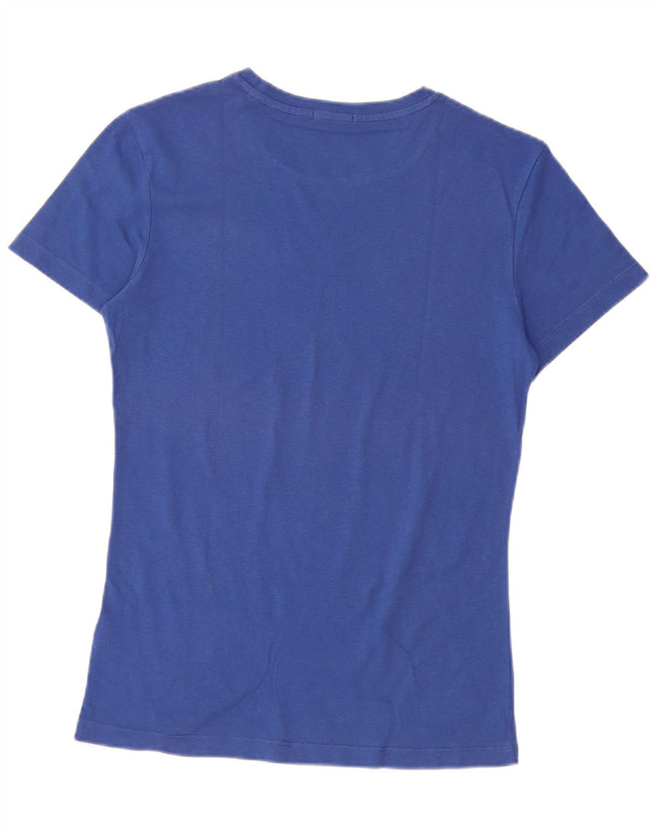 CALVIN KLEIN JEANS T-shirt graphique pour femme UK 12 Bleu moyen Coton