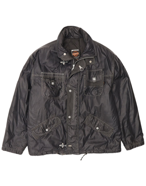 Wampum Veste utilitaire à capuche pour homme UK 42 XL Nylon noir