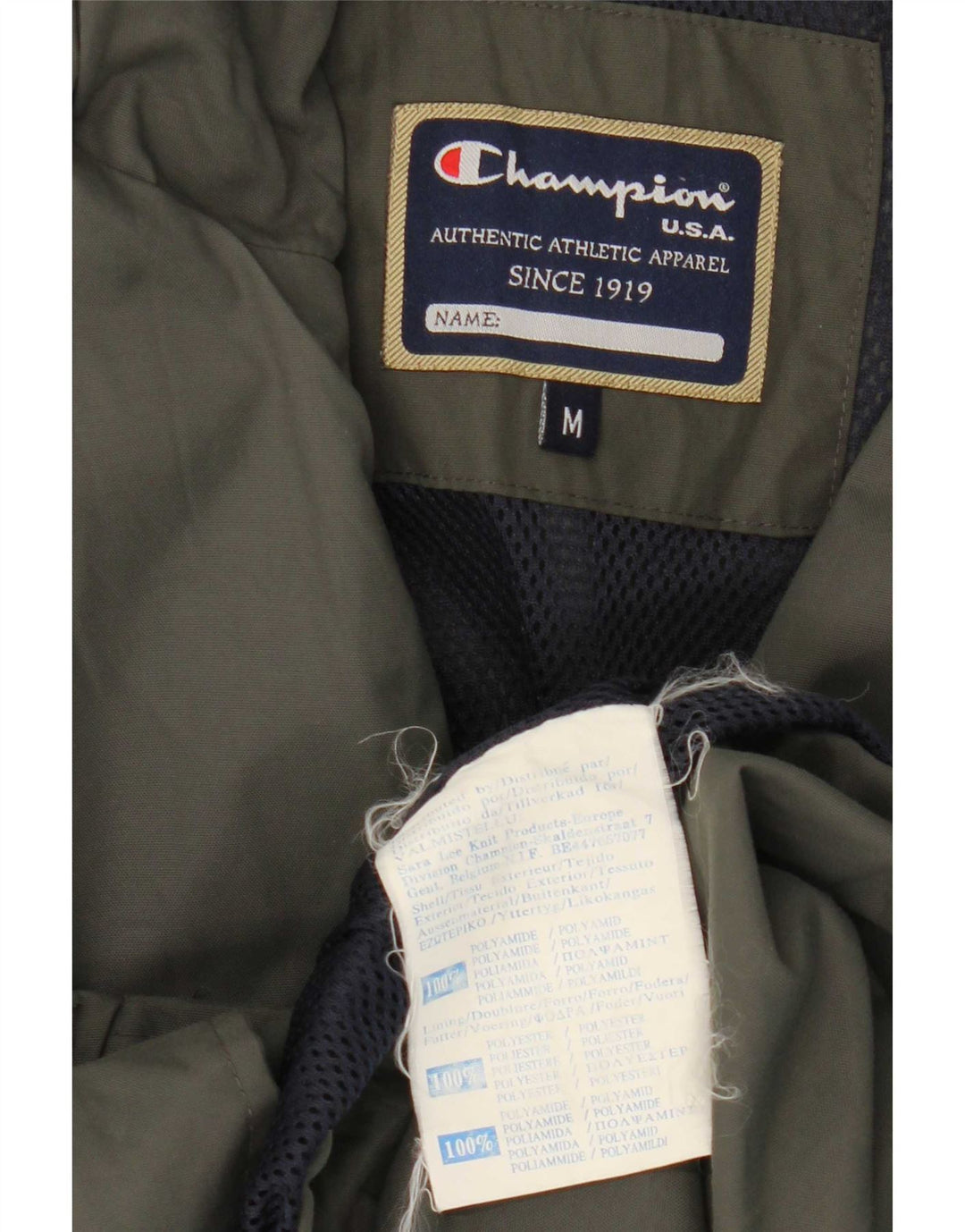 Champion Veste de pluie pour homme UK 38 Medium Kaki Polyamide