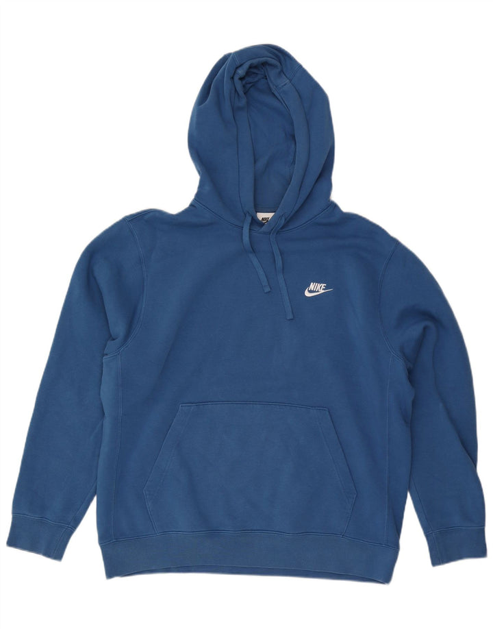 Nike Pull à capuche pour homme en coton bleu Taille L