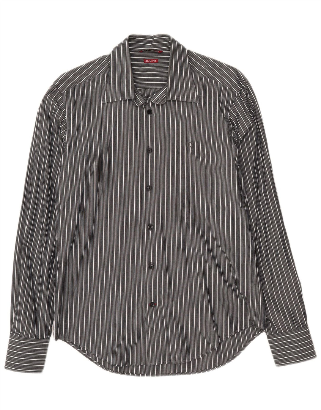 Carrera Chemise Slim Fit Gris Moyen Rayé Coton