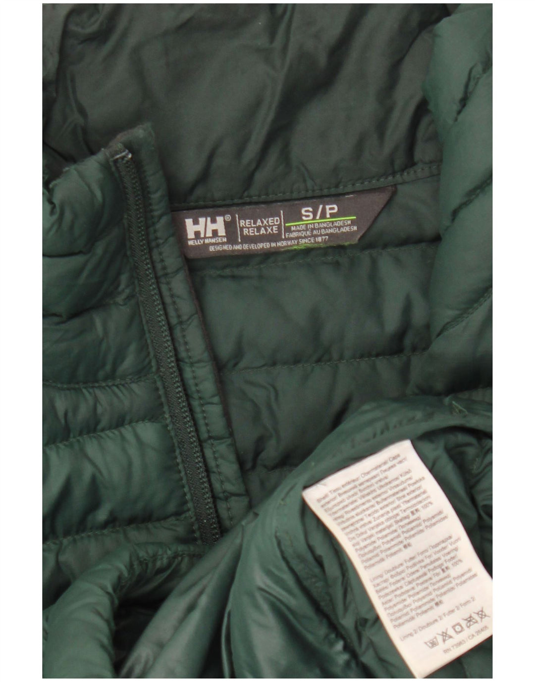 HELLY HANSEN Veste matelassée coupe décontractée pour homme UK 36 Small Vert Polyamide