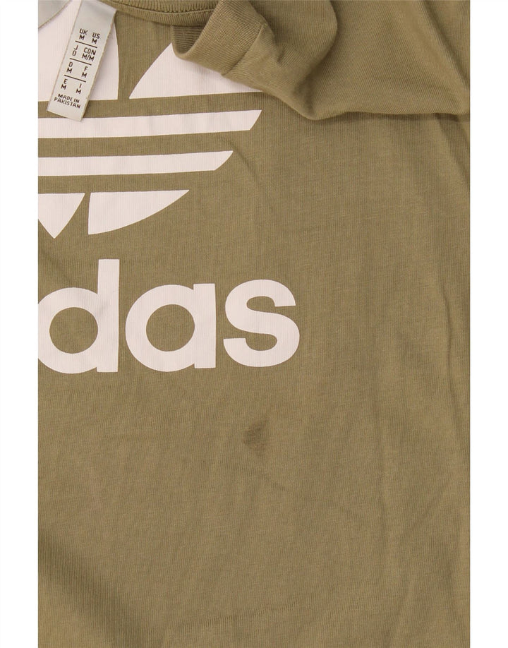 Adidas T-Shirt Graphique Homme Kaki Moyen Coton