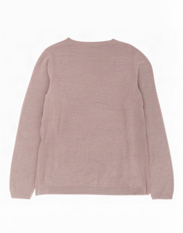 Marks & Spencer Pull col bateau pour femme UK 18 XL Gris Acrylique