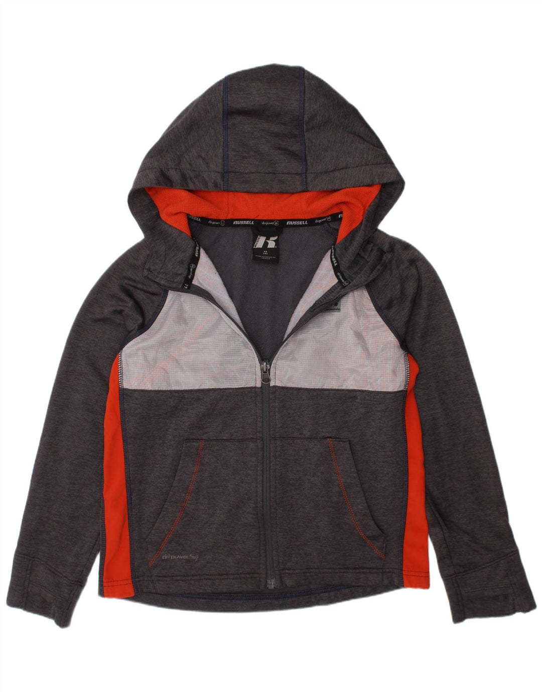 Russell Athletic Pull à capuche zippé pour fille 7-8 ans Gris moyen Polyester
