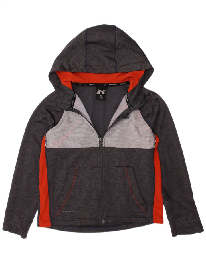 Russell Athletic Pull à capuche zippé pour fille 7-8 ans Gris moyen Polyester
