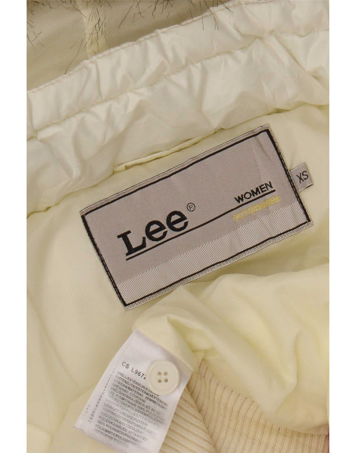 Lee Veste rembourrée à capuche pour femme UK 6 XS Blanc Polyamide