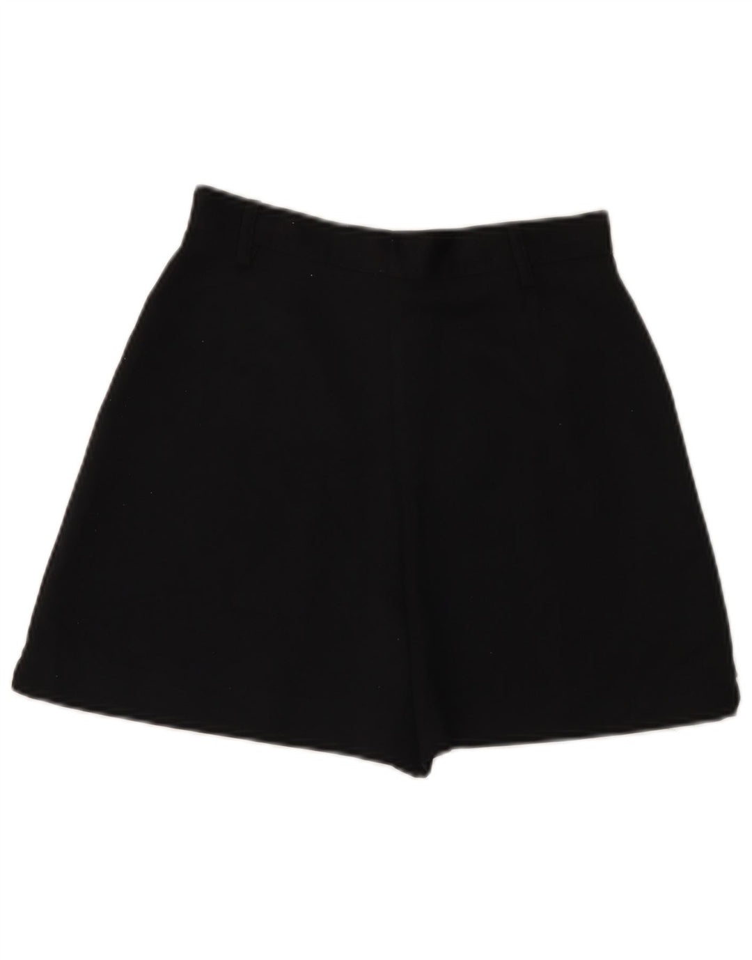 Short décontracté taille haute vintage pour femme petit W26 noir polyester