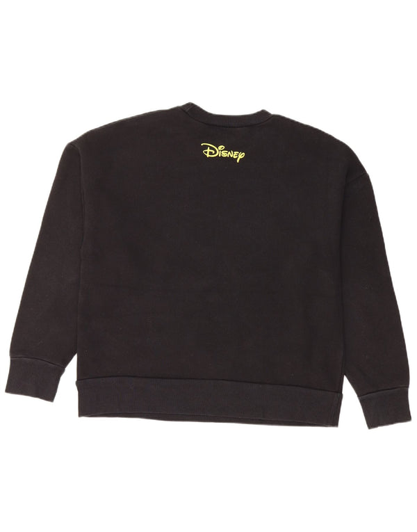 Zara Womens Mickey Mouse Graphic Sweatshirt Jumper UK 10 Petit Noir