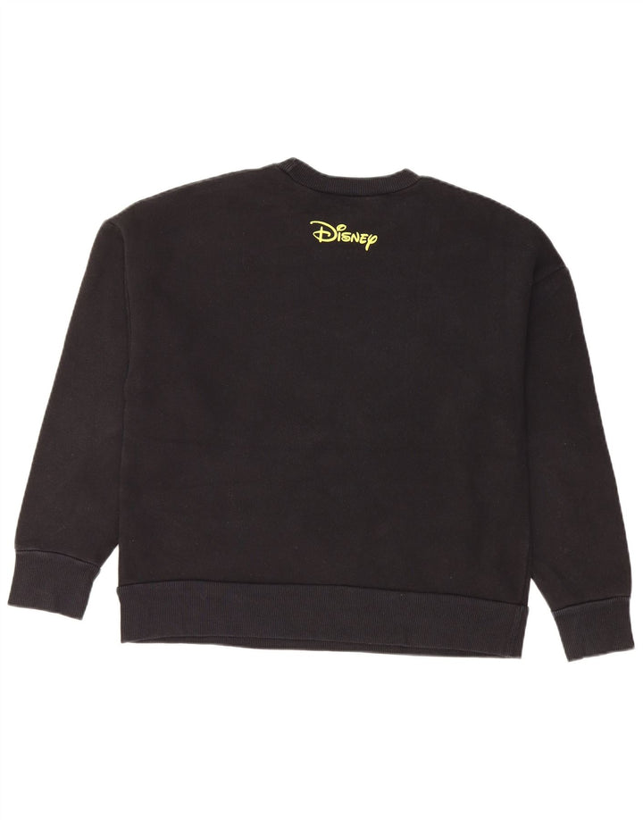 Zara Womens Mickey Mouse Graphic Sweatshirt Jumper UK 10 Petit Noir