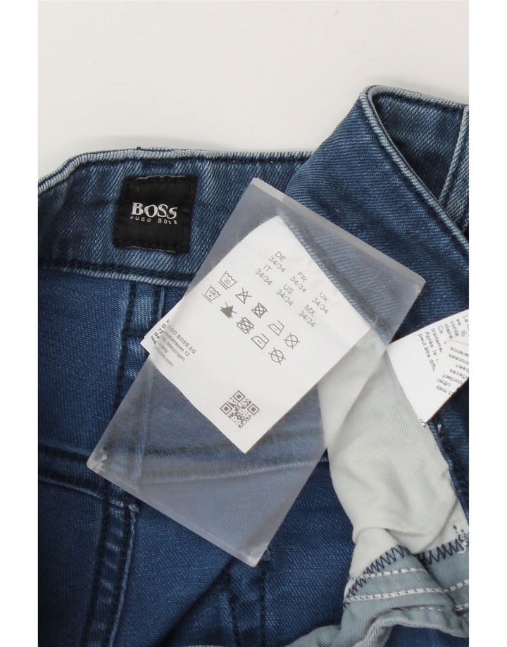 Hugo Boss Jean Slim W34 L34 Bleu Coton Homme