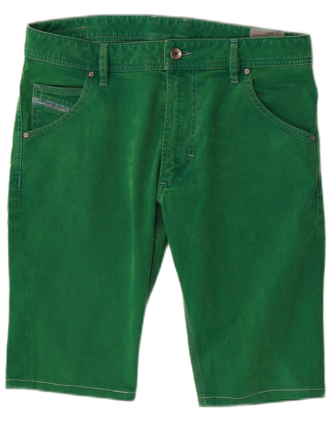 DIESEL Short en Jean Garçon 15-16 ans W32 Vert Coton
