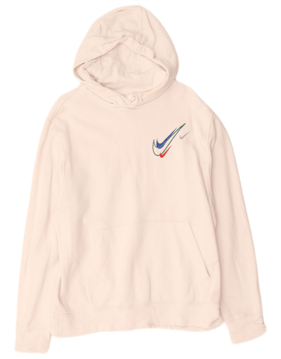 Nike Pull à capuche graphique pour homme Grand coton blanc