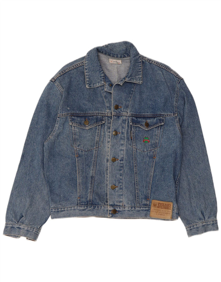 Stefanel Veste en jean pour homme UK 36 Petit coton bleu