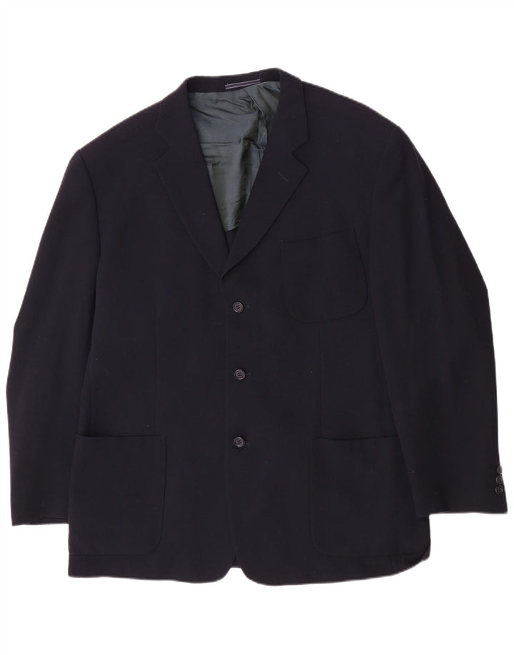 DANIEL HECHTER Veste Blazer 3 Boutons Homme IT 52 XL Bleu Marine Laine Vierge