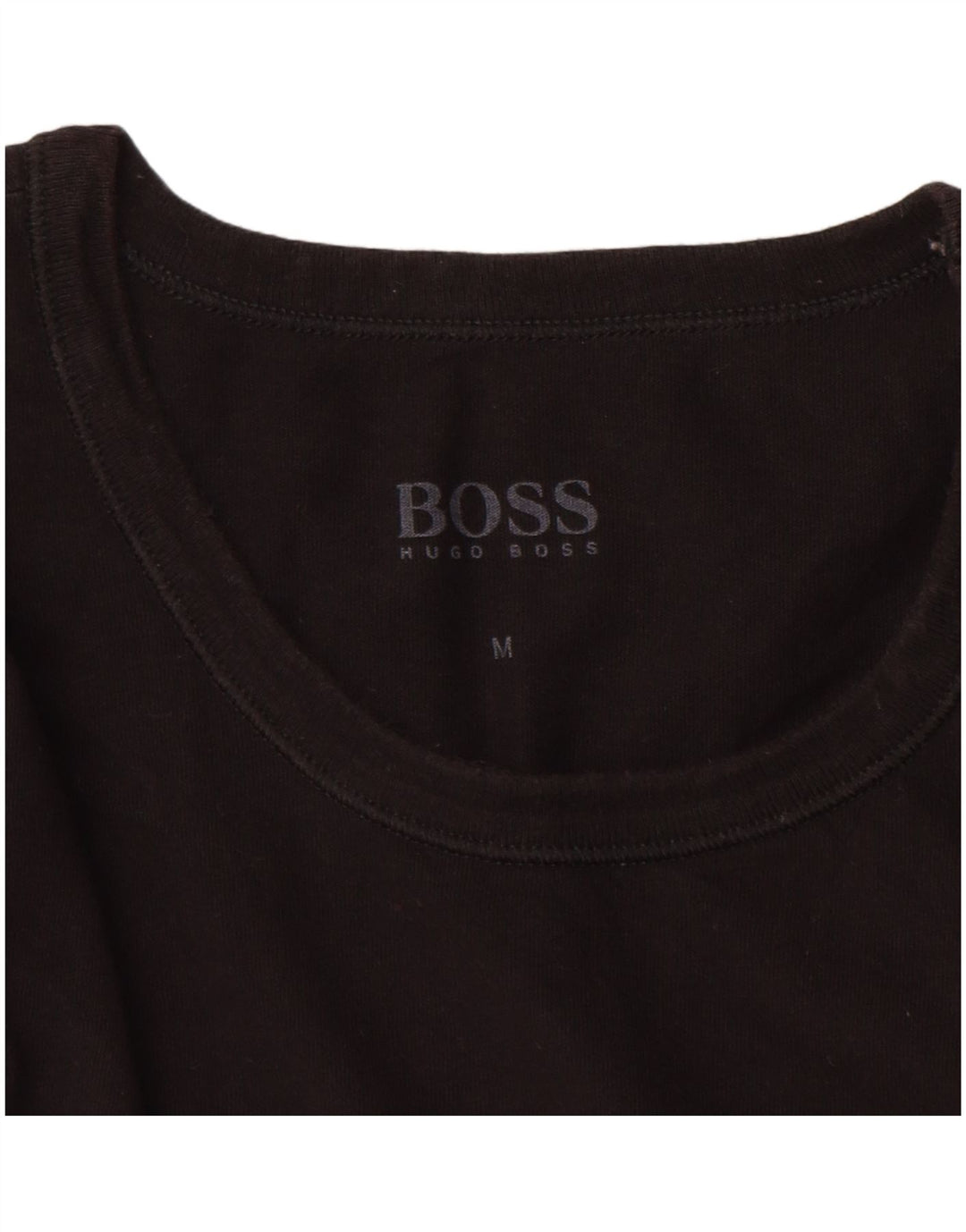 Hugo Boss Homme T-Shirt Top Coton Noir Moyen