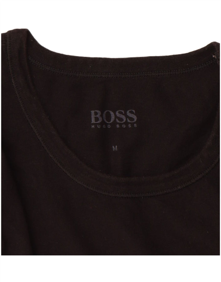 Hugo Boss Homme T-Shirt Top Coton Noir Moyen