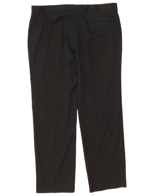Marks & Spencer Pantalon de costume fuselé pour homme W38 L31 Noir Polyester Classique