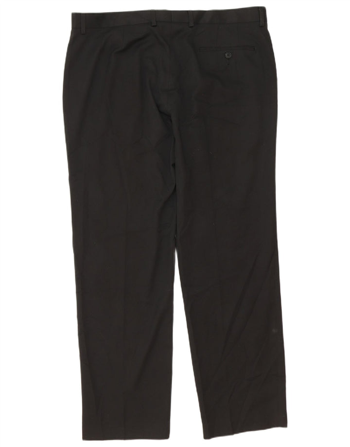 Marks & Spencer Pantalon de costume fuselé pour homme W38 L31 Noir Polyester Classique