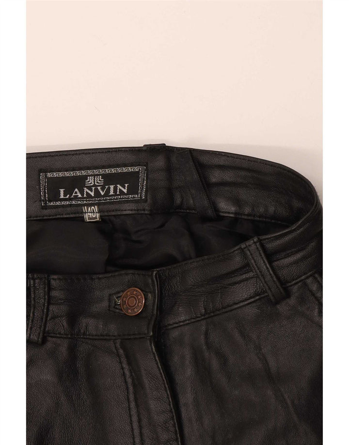 Lanvin Pantalon en cuir pour femme IT 40 Small W28 L27 Noir