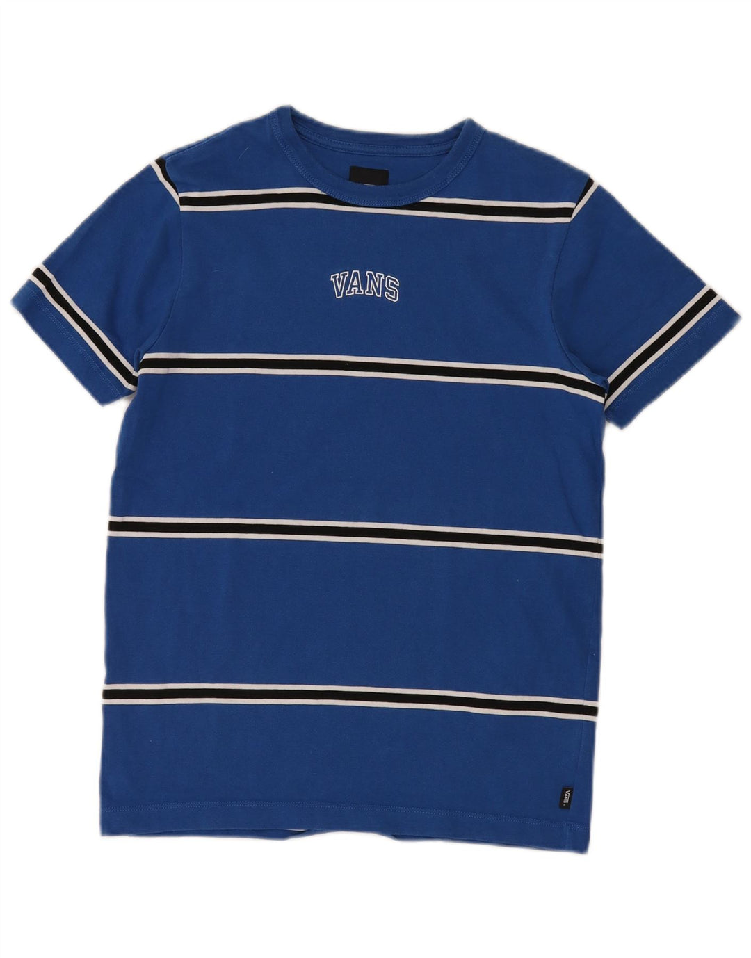 VANS T-Shirt Homme Top XS Bleu Rayé Coton