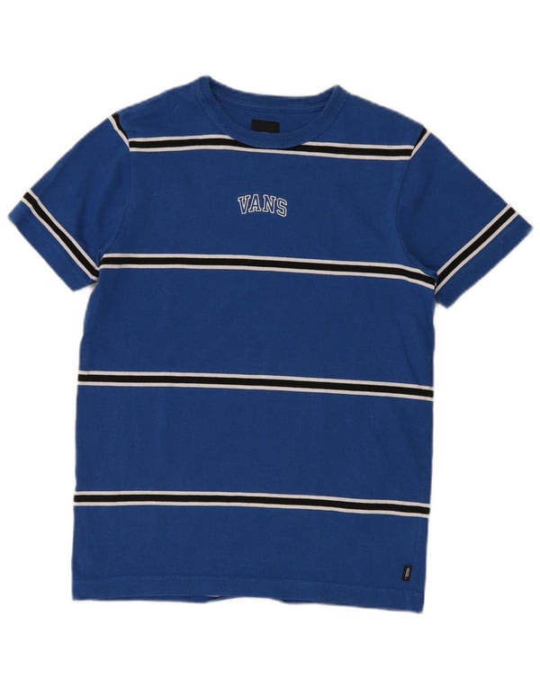 VANS T-Shirt Homme Top XS Bleu Rayé Coton