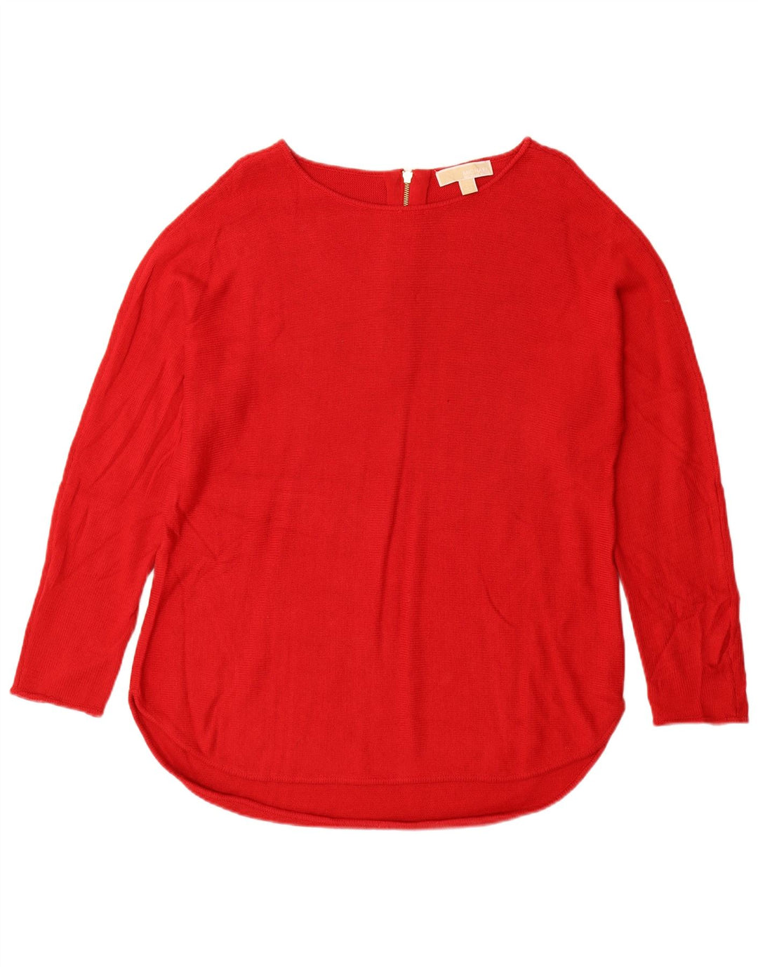 MICHAEL KORS Pull col bateau pour femme UK 16 Grand coton rouge