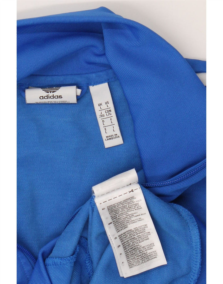 Adidas Veste de survêtement pour homme en coton bleu Taille L