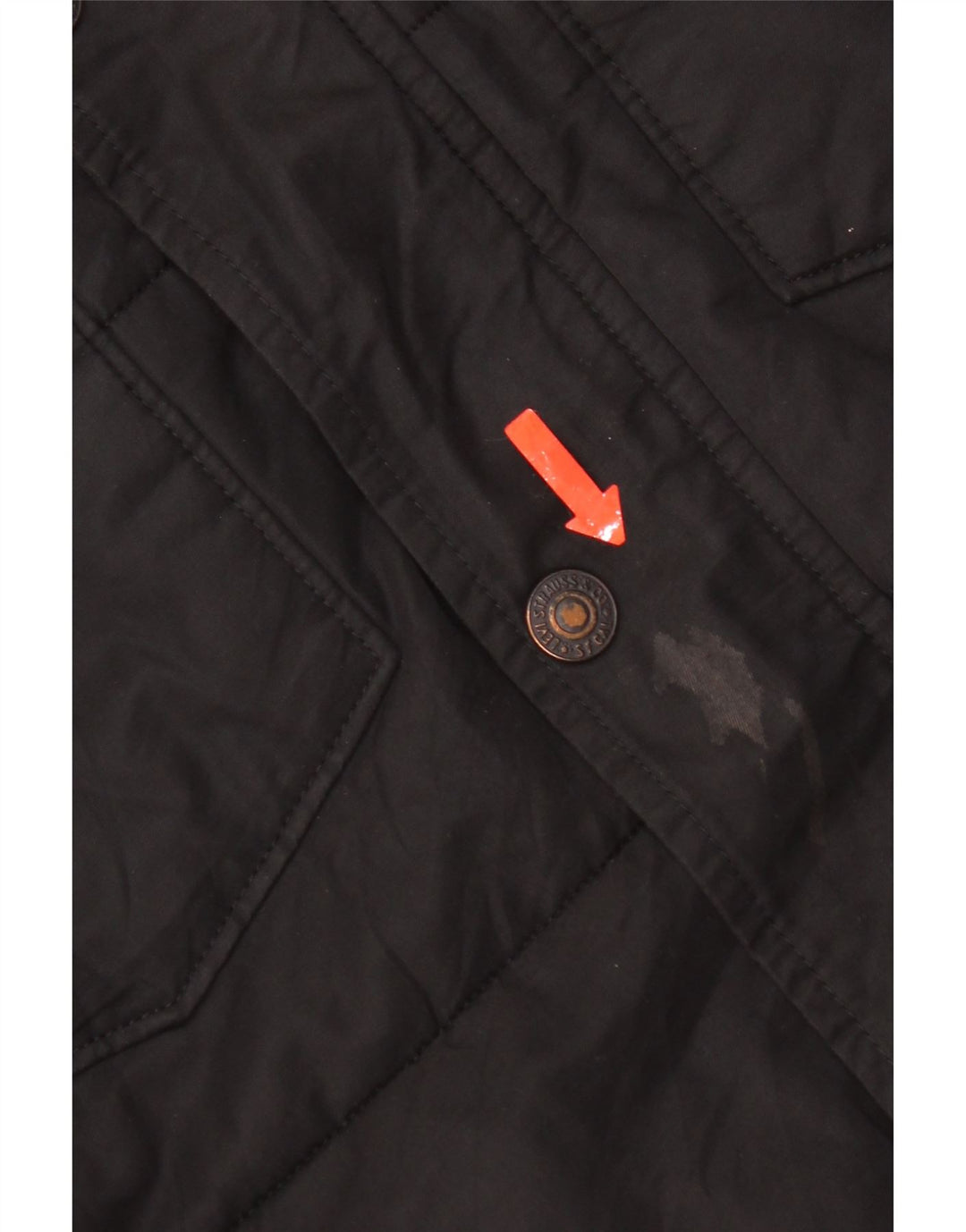 Levi's Veste matelassée à capuche pour hommes UK 38 Coton noir moyen