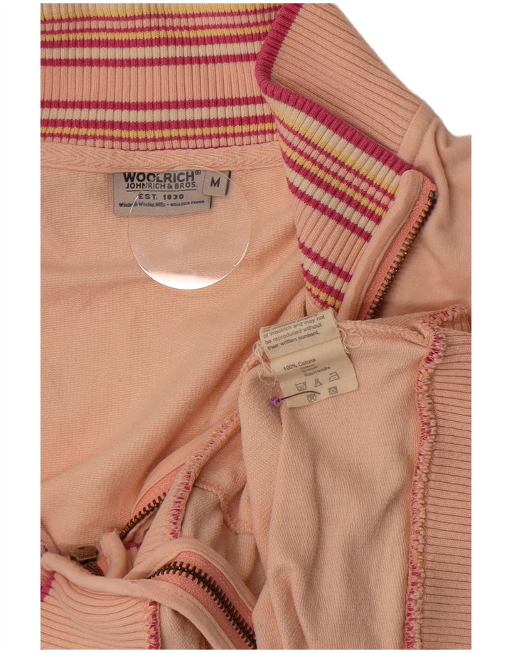 Woolrich Veste de survêtement graphique pour femme UK 14 Rose moyen rayé