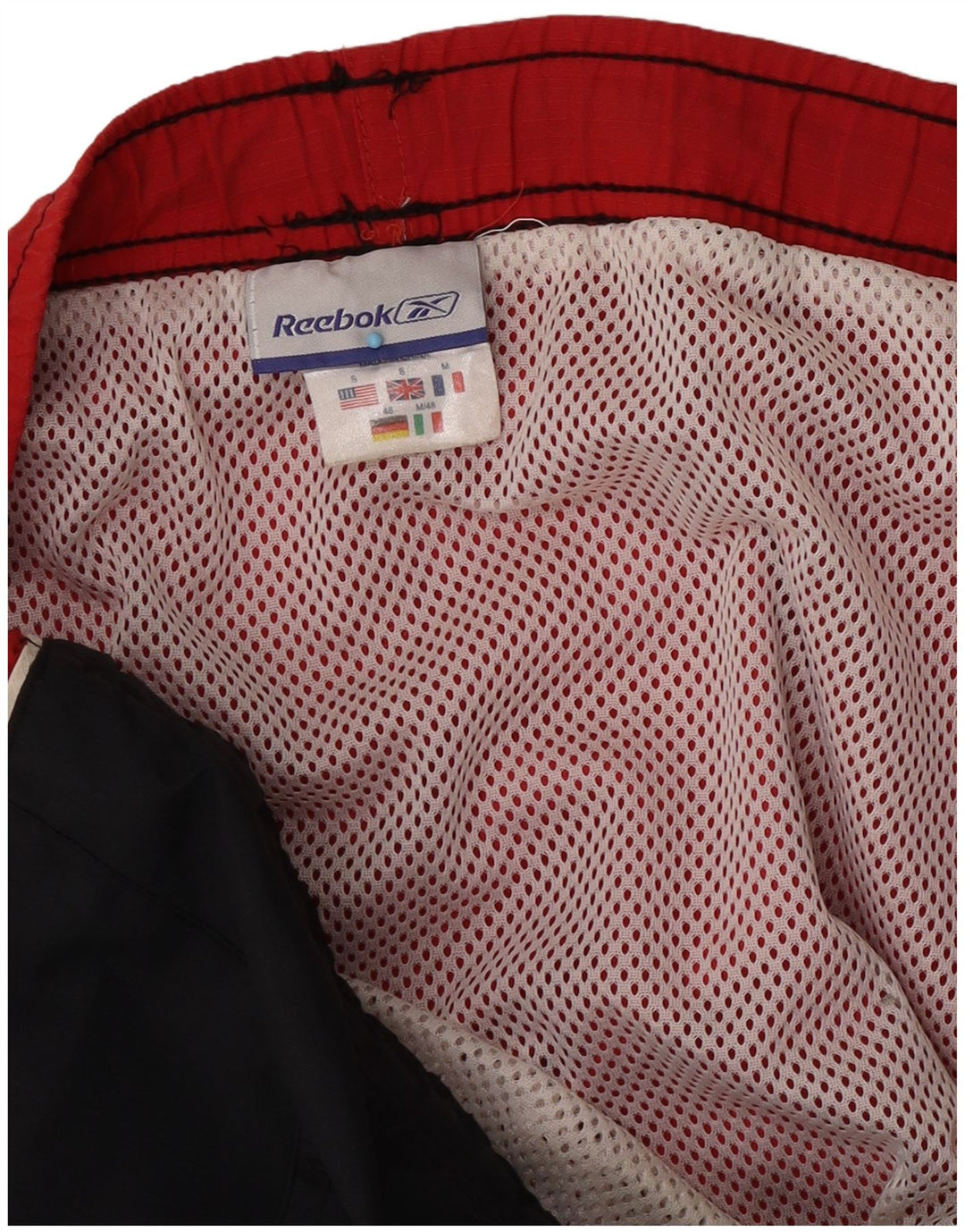 Reebok Short de Bain Graphic Homme Petit Noir Nylon Colorblock