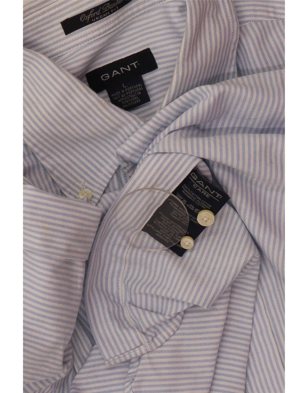 Gant Chemise Homme Large Bleu Rayé Coton