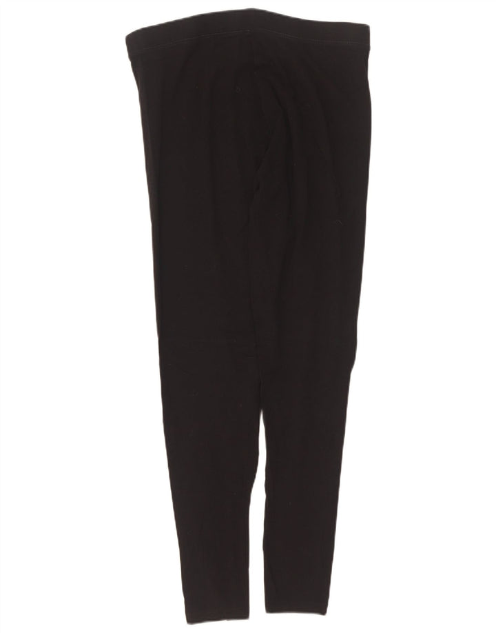 Marks & Spencer Leggings Femme UK 12 Coton Noir Moyen