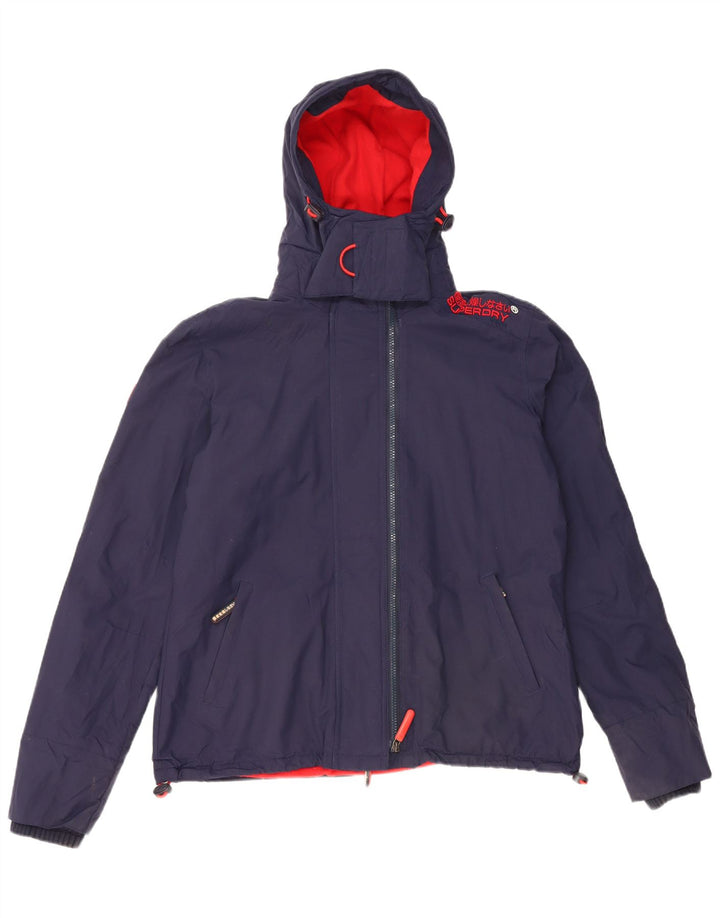 SUPERDRY Veste coupe-vent à capuche Windcheater pour homme UK 42 XL Bleu marine