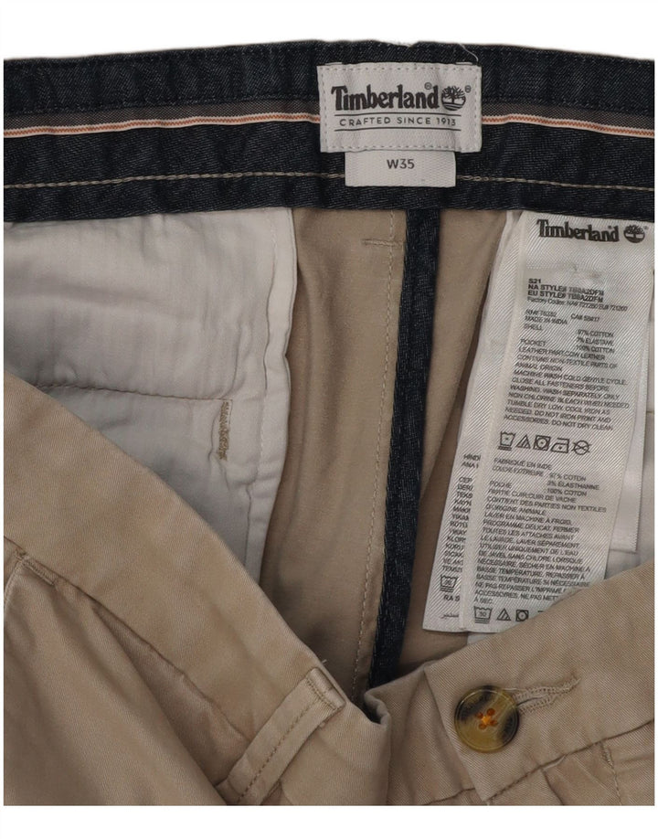 TIMBERLAND Mens Chino Shorts W35 Large Beige Cotton