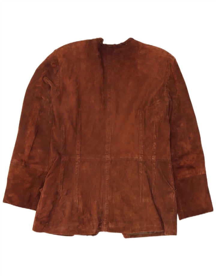 Begedor Veste blazer surdimensionnée en daim à 1 bouton pour femme IT 44 Marron moyen