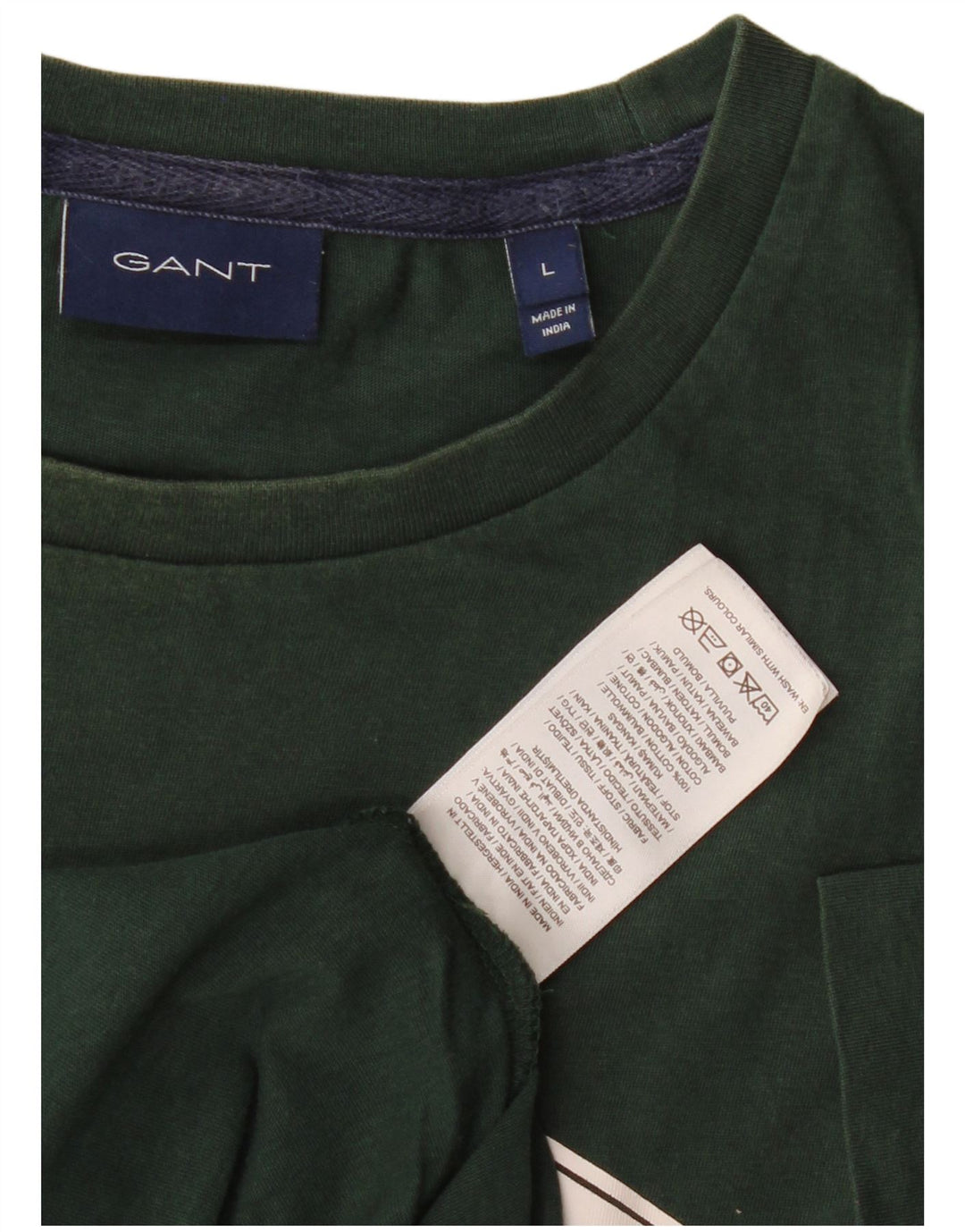 Gant Homme Graphic T-Shirt Top Large Vert Coton