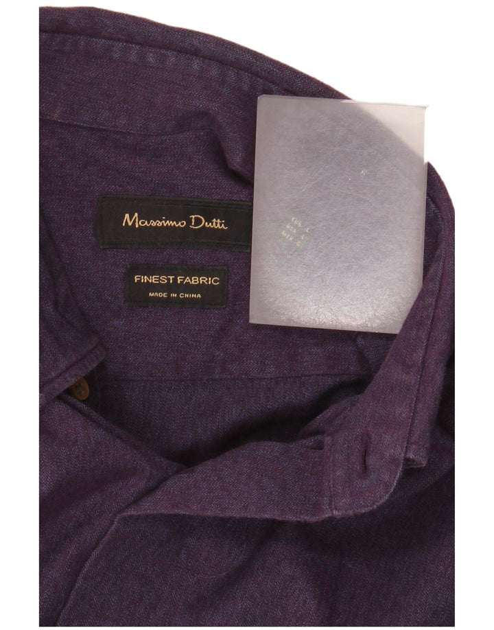 MASSIMO DUTTI Chemise Homme Large Violet